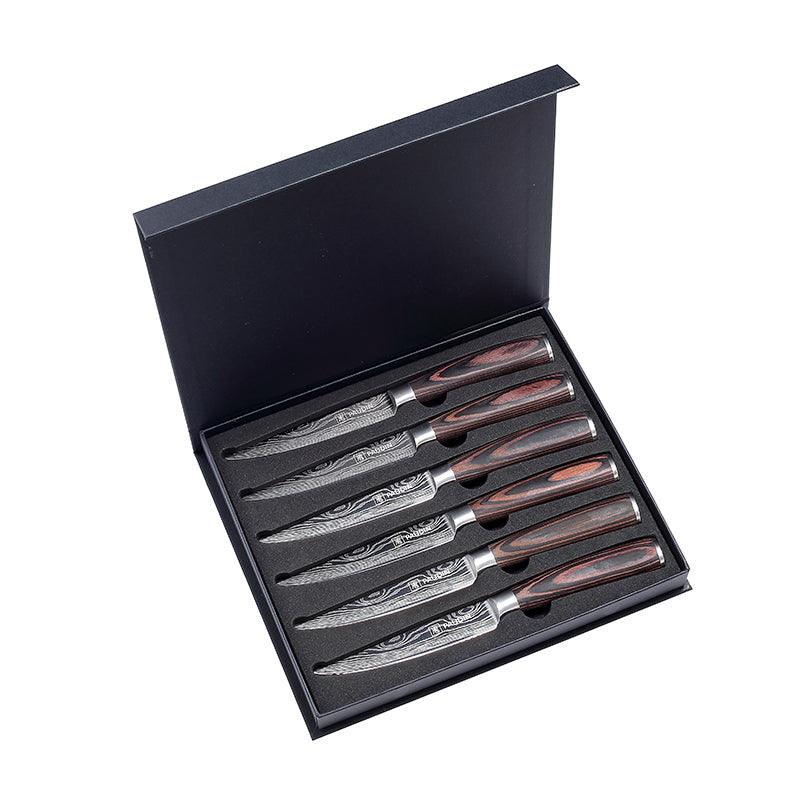 6 - PC, Ultra Sharp 4.5" Steak Knife Set - Paudin Store