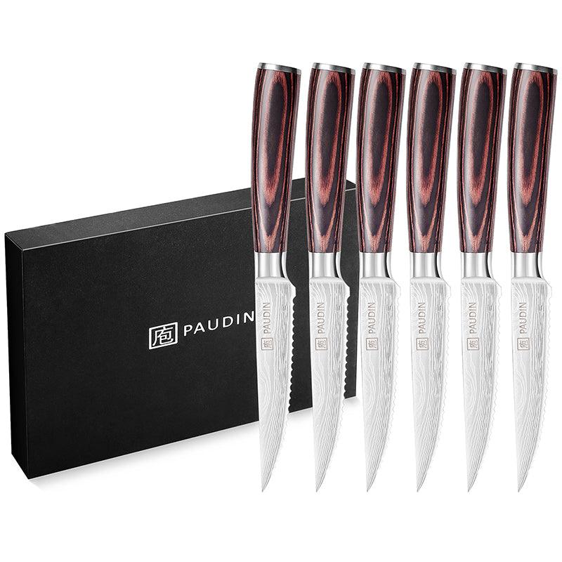 6 - PC, Ultra Sharp 4.5" Steak Knife Set - Paudin Store