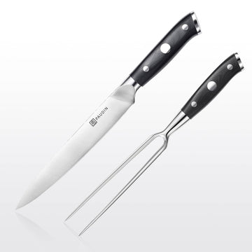Ultra Dark Premium 8" Carving Knife and Fork Set