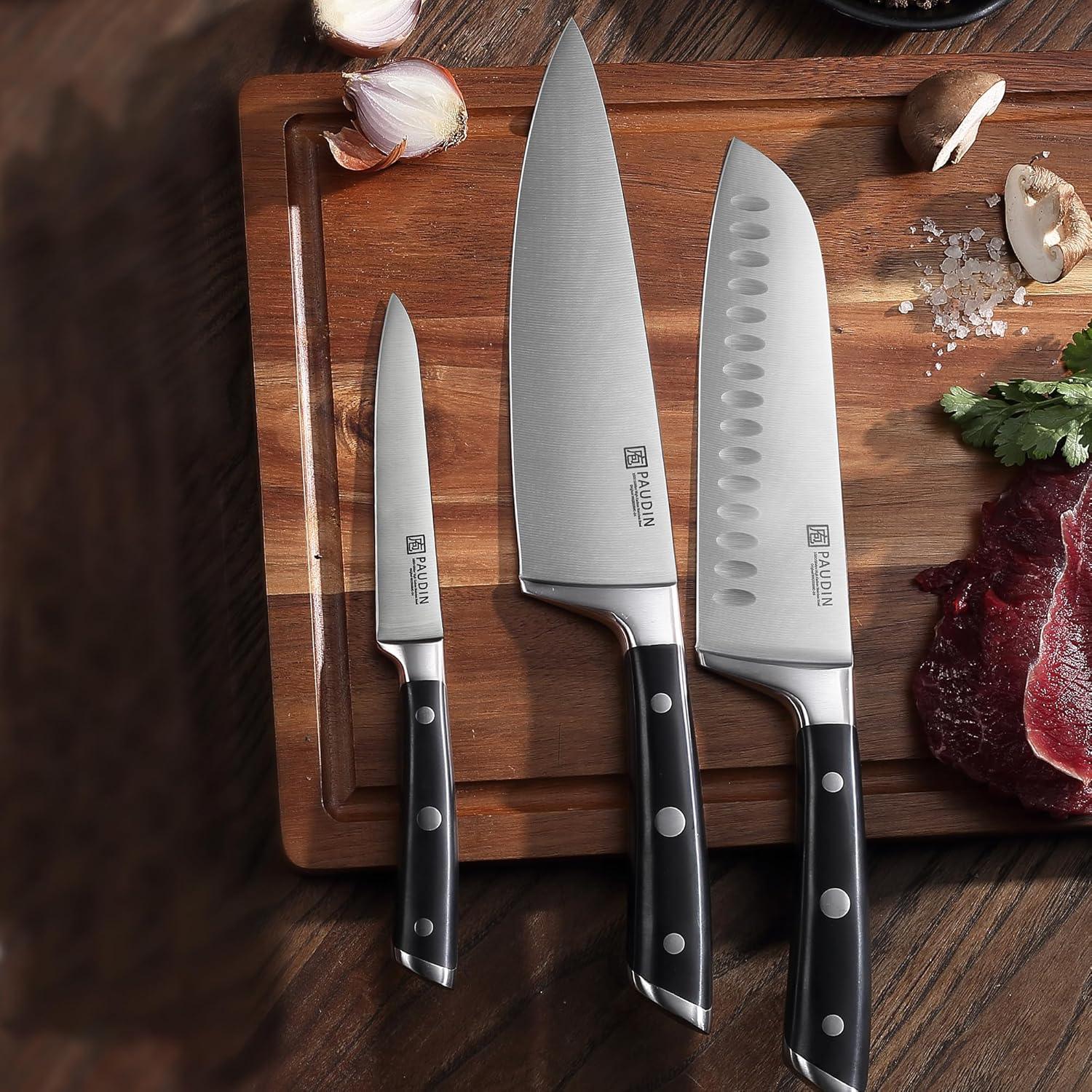 PAUDIN Swiss 3 - Piece Chefs Knife Set - Paudin Store