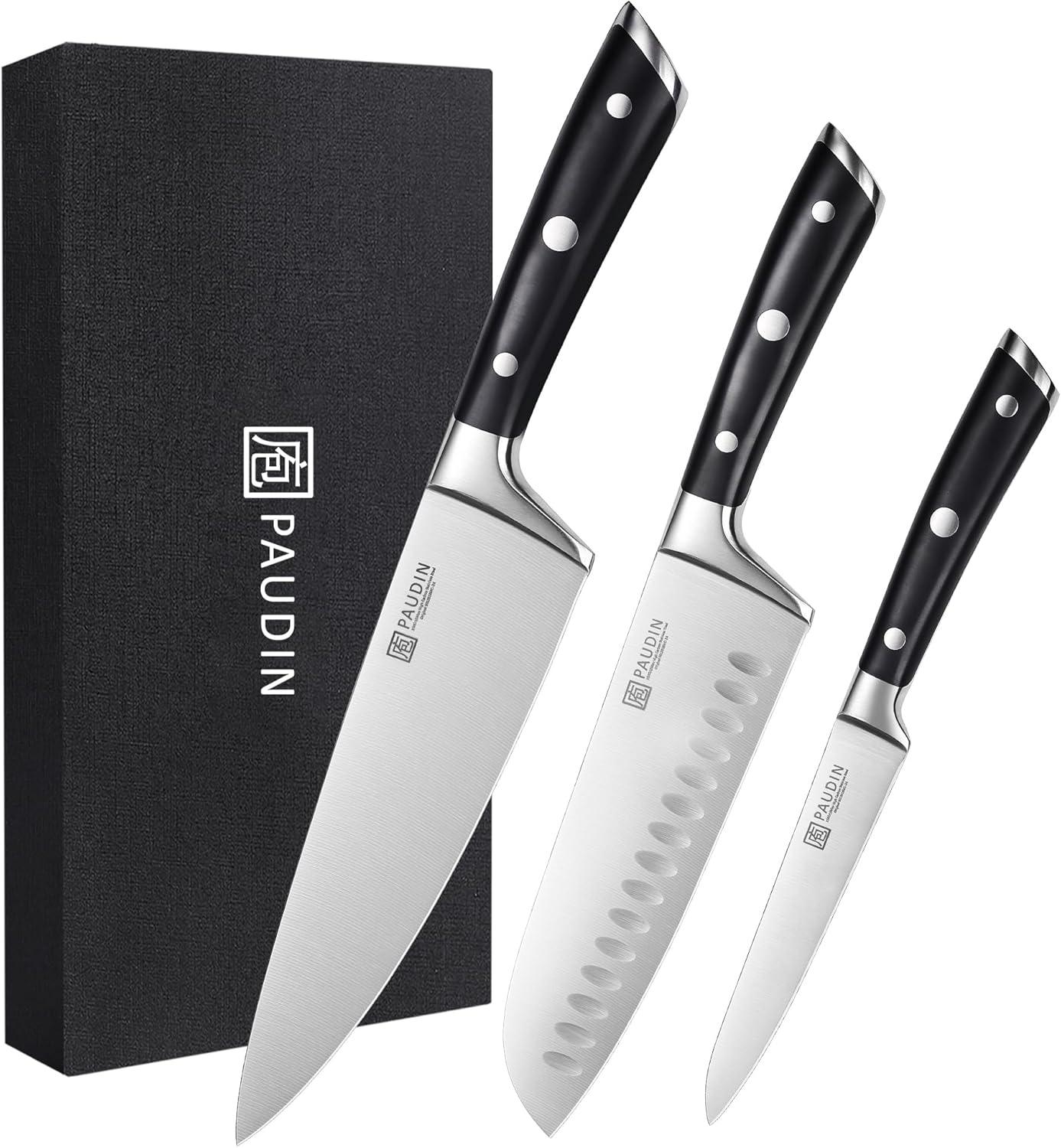 PAUDIN Swiss 3 - Piece Chefs Knife Set - Paudin Store