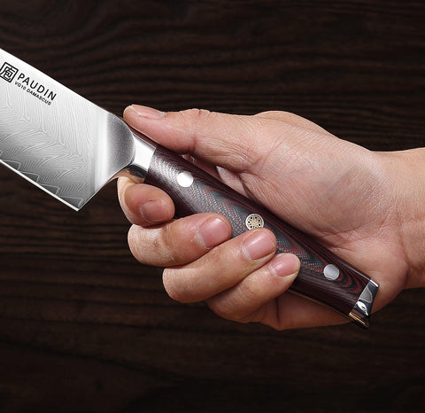 Plume Luxe 7" Damascus Santoku Knife - Paudin Store