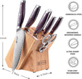 Plume Luxe 8 - PC Damascus Knife Set - Paudin Store