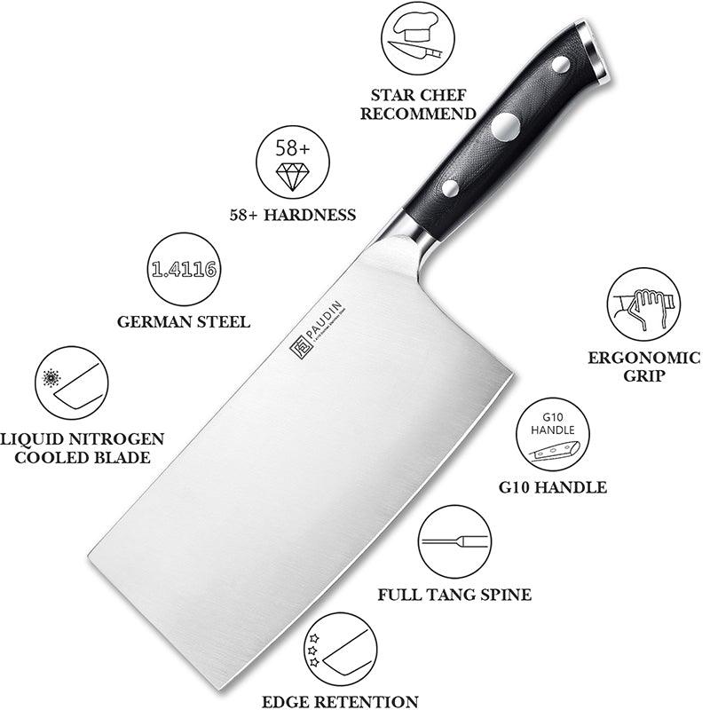 Ultra - Dark 7 Inch Cleaver Knife - Paudin Store