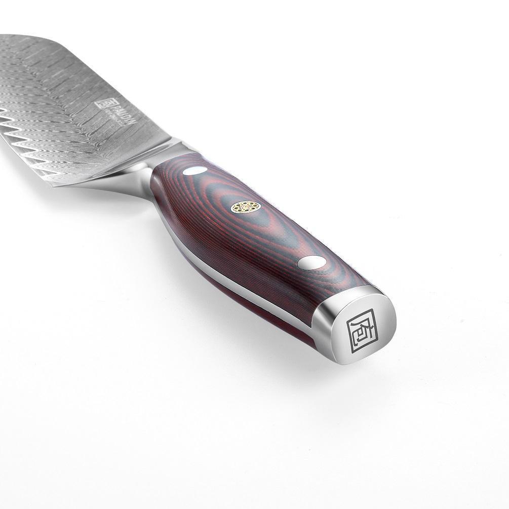 Plume Luxe 7" Damascus Santoku Knife - Paudin Store