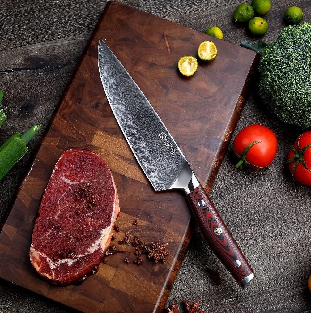 Plume Luxe 8" Damascus Chef's Knife - Paudin Store