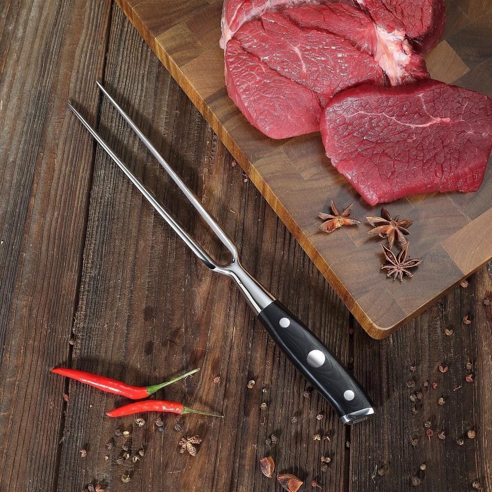 Ultra Dark Premium 8" Carving Knife and Fork Set - Paudin Store
