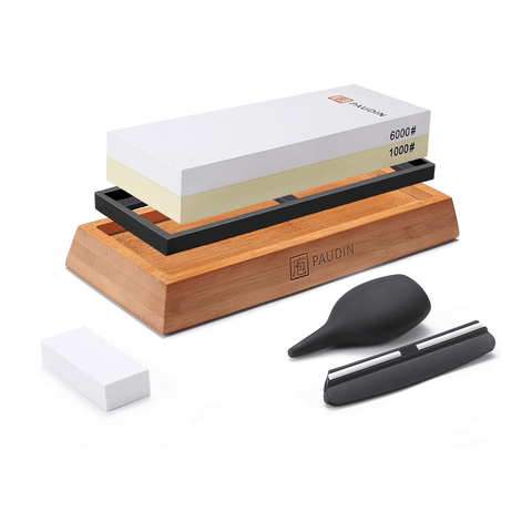 Paudin Premium Whetstone Knife Sharpener Kit - 1000/6000 Grit - Paudin Store