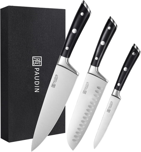 PAUDIN Swiss 3-Piece Chefs Knife Set