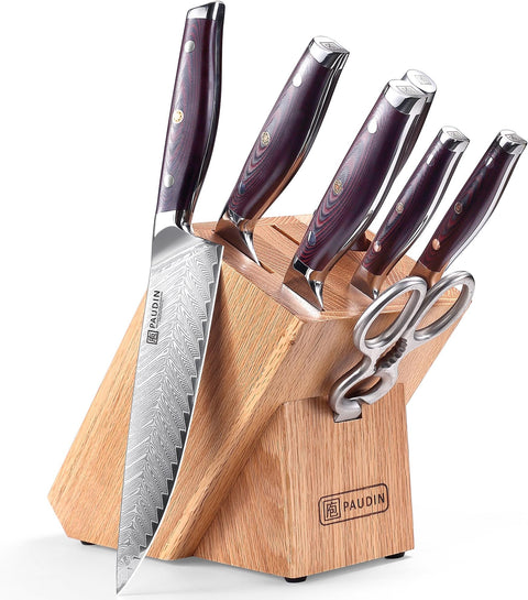 Plume Luxe 8-PC Damascus Knife Set