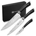 Hammered Premium 3-PC,  Chefs Knife SetS - Paudin Store