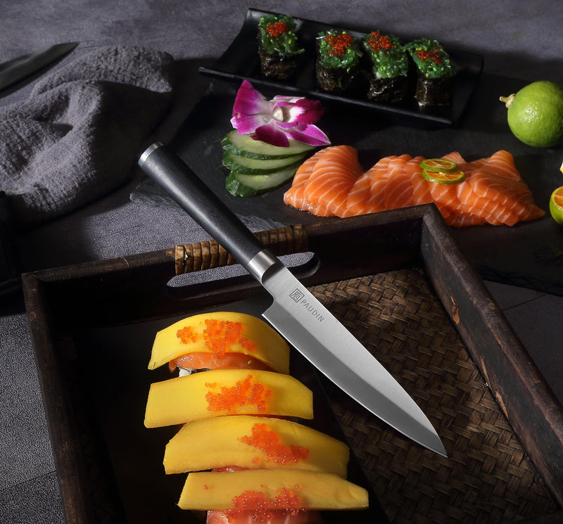 Master 5 inch Hand Forged Sushi Utility Knife with G10 Handle