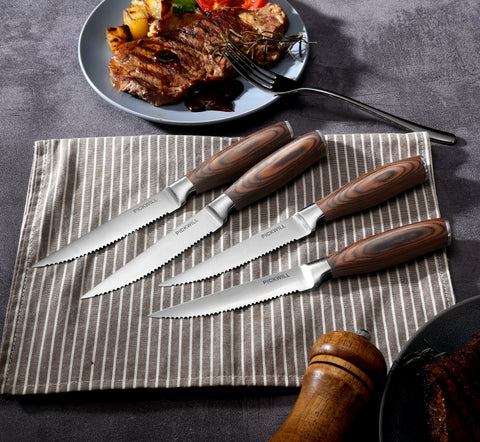 4-PC, PICKWILL 4.5" Steak Knife Set