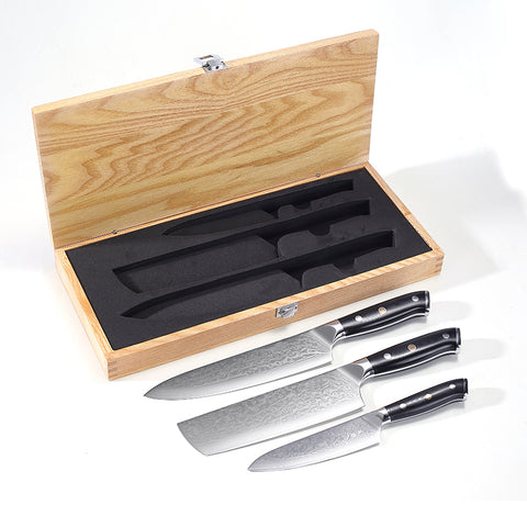 Cloud Premium 3-PC Damascus Knife Set