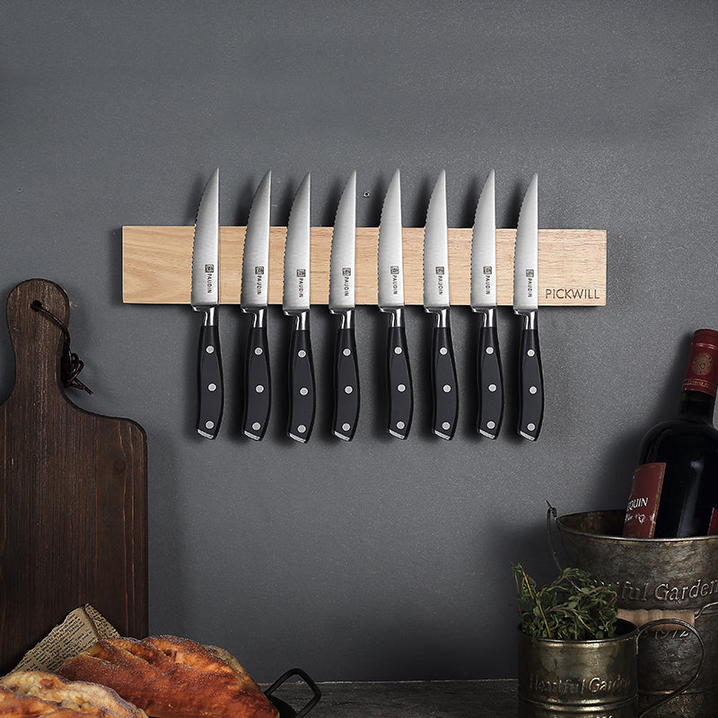 Paudin S2 4-Piece 4.5-inch Steak Knife Set Dining Knives Set Kitchen Knives  5Cr15Mov Steel