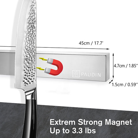 PAUDIN 17.7‘’ Stainless Steel Magnetic Knife Bar