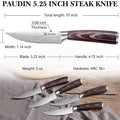 6-PC, Ultra Sharp 5.25" Steak Knife Set - Paudin Store