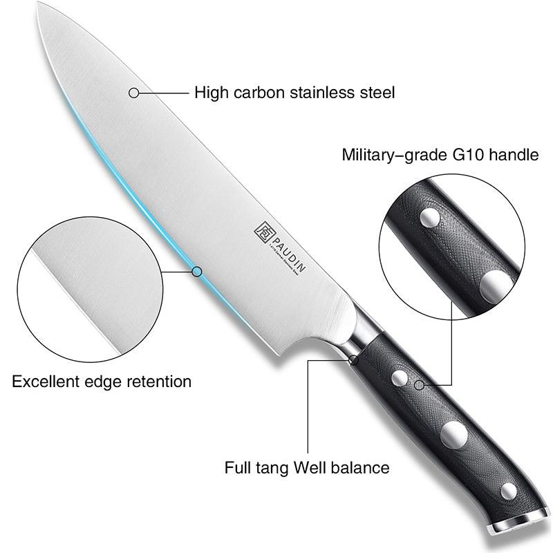 Ultra - Dark 8" Chef's Knife - Paudin Store