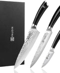 Paudin HS3 Hammered Pattern Premium 5Cr15Mov Chef Knives Set - Paudin Store
