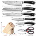 Hammered Premium 7 - PC Knife Block Set - Paudin Store